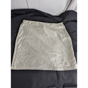 Must have gold shimmer elastic waist skirt Large NWT Sexy Mini Party‎ Shiny